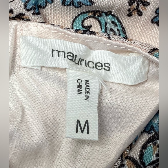 Maurices Women's Mirablis Cream Floral Maxi Dress Flutter Sleeves Size M NWT - Picture 11 of 15